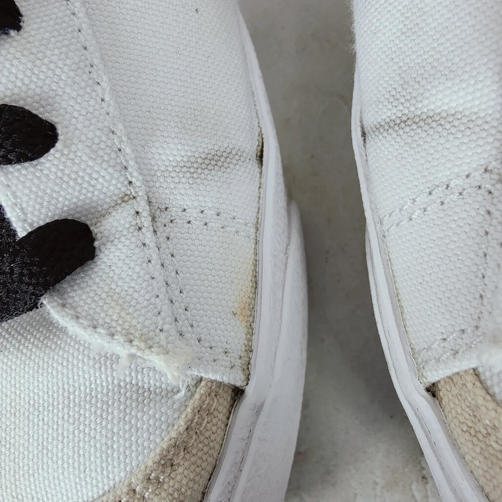 Nike Men's Blazer Low '77 Vintage White Black Canvas Sneakers, 10.5 - Picture 10 of 11